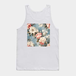 Shabby Chic Flowers Pattern 22 Tank Top